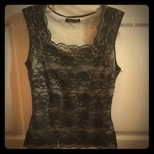 Denise Cruz Black Lace Top